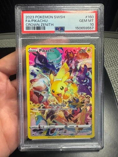 Pokemon Pikachu Sword Shield Crown Zenith 160/159 PSA 10