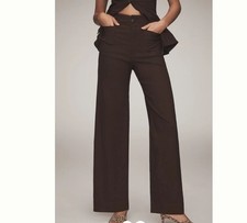 Anthropologie Maeve Colette Full Length Wide Leg Pants Womens 29 Powdered Cocoa