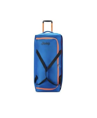Jeep JS009D Two Wheel Rolling Travel Duffle Bag Blue 31” BRAND NEW