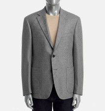 Bloomingdales Men Gray Loro Piana Cashmere Fabric Coat Blazer Suit Jacket Sz 48R