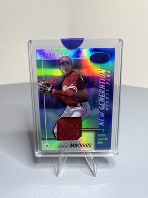2002 Leaf Certified - Rookie Anderson Machado #198 Mirror Blue Materials /75