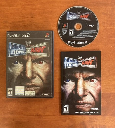 WWE SmackDown vs. Raw (PlayStation 2, PS2) Black Label CIB Complete & Tested