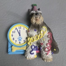 CUTE Willabee & Ward Magnet Dog W&W MBI Schnauzer New Year's Eve Celebration 