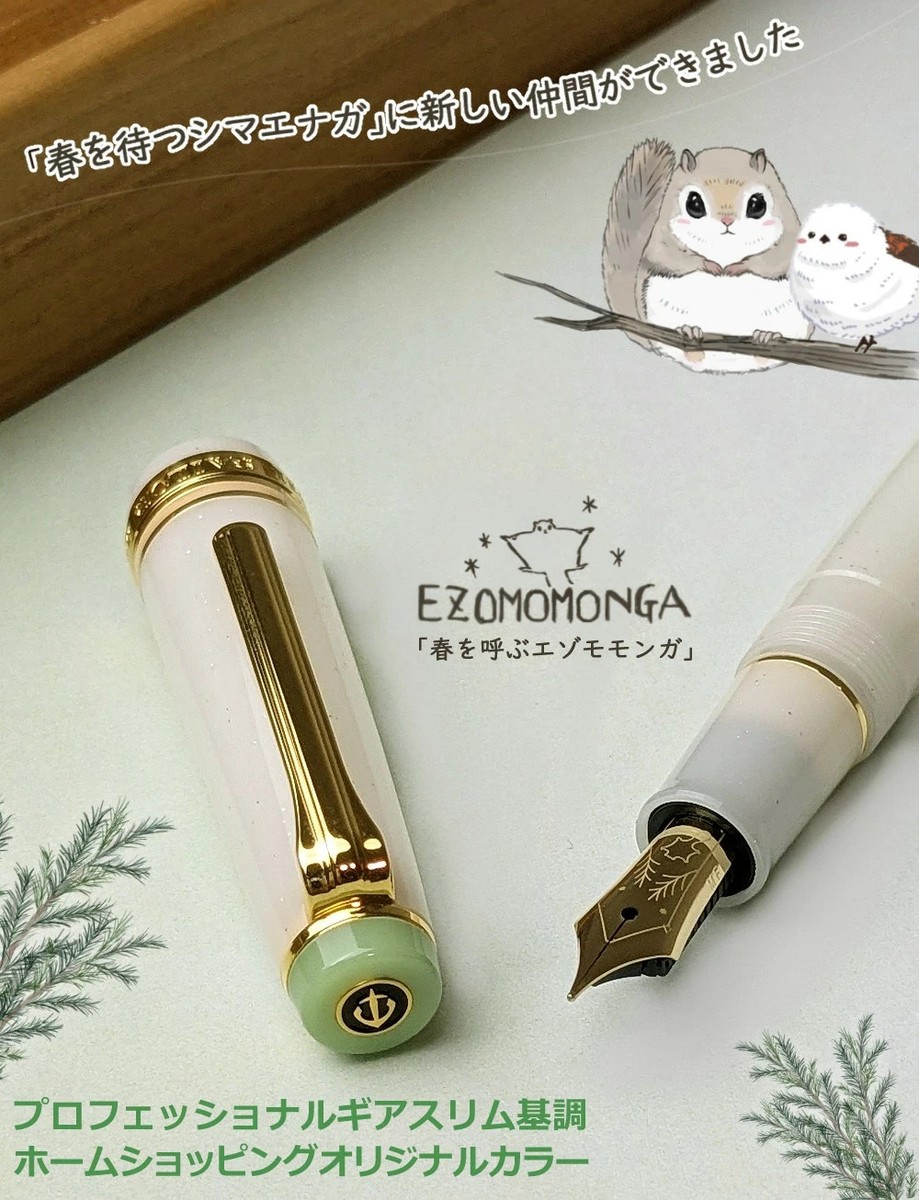 色々！本セット！ SAILOR EZOMOMONGA Limited Professional Gear Slim 14K M Nib