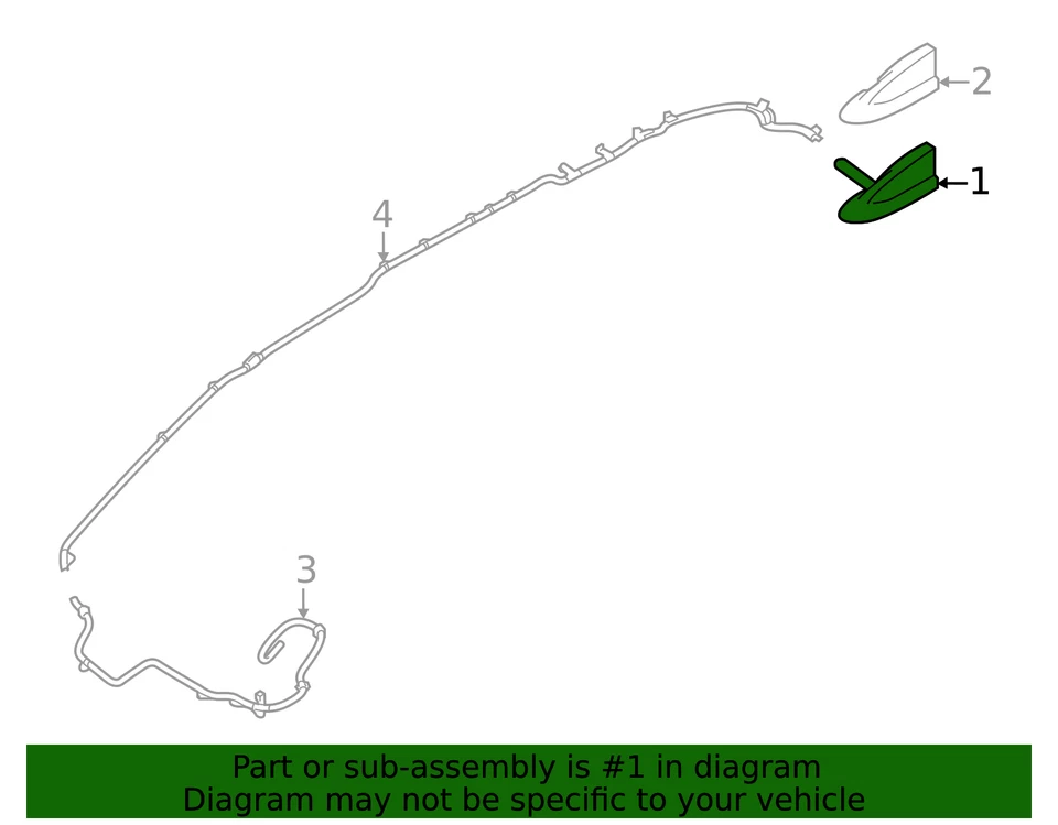 Original Nissan 2021-2025 Nissan - Conjunto Antena 28208-6RR0B Foto 2 de 2