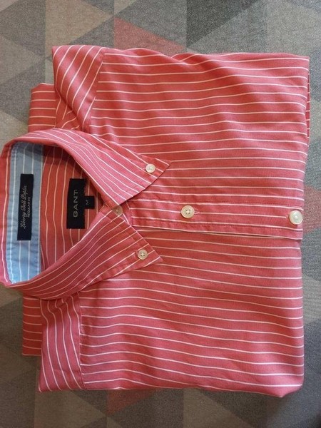 Men Gant Shirt Coral Cotton 38 / M / 46