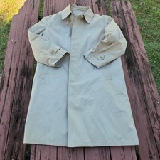 Marshall Field's Trench Coat Mens Large 44R Khaki Thinsulate Liner Made in USA