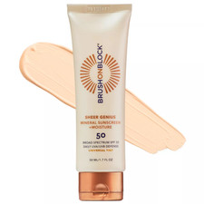 Brush On Block Sheer Genius Universal Tint SPF 50, Mineral Sunscreen  Moisture