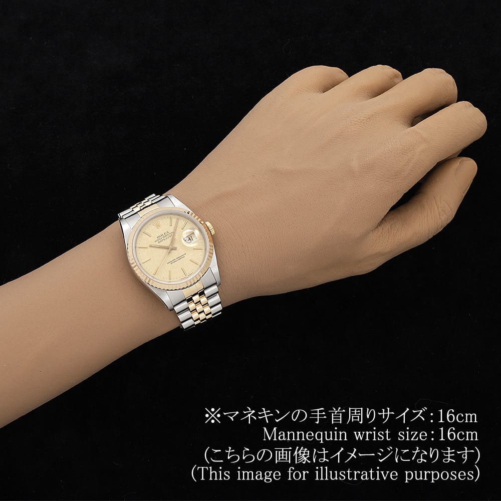 ROLEX Datejust 16233 Champagne mosaic bar L Number second hand mens image 6