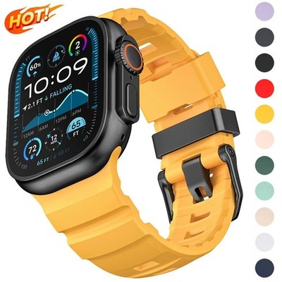 Trail Silicone Band for Apple Watch Ultra 3 2 49mm Strap 46/45/44mm S 1-11 Sport