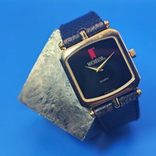 Rare Vintage 1988 GUCCI Michelob Anheuser Busch Swiss Mens Watch Lizard Skin