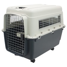 Airline Approved Plastic Dog Kennel with Wheels, X-Large