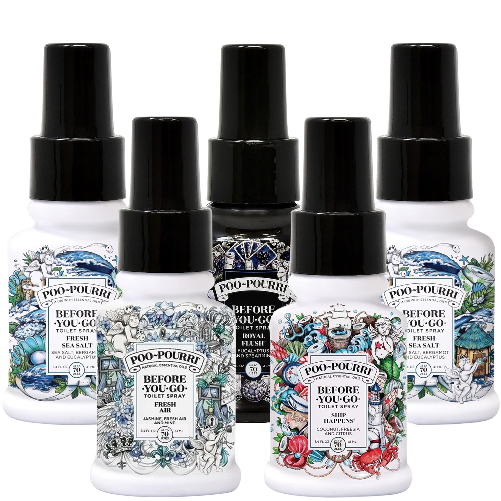 Set - Includes Original Citrus, Fresh Sea Salt, Fresh Air, Ship Happens, and ...