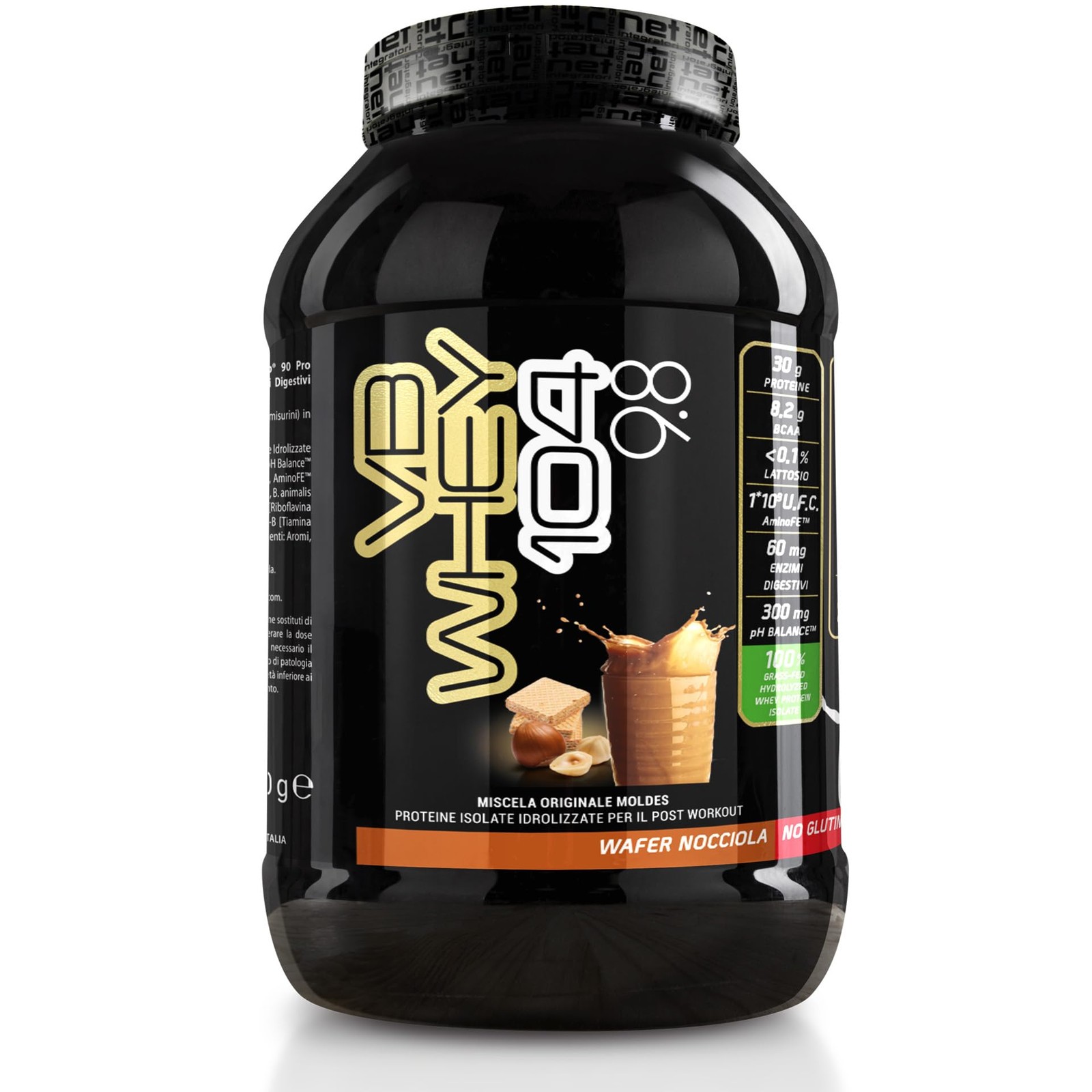 Integratori VB WHEY 104 9.8 Optipep 900g Wafer Nocciola Proteine Isolate