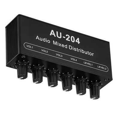 DC5-15V 3.5mm 2way 4way Input 1way Output Stereo Audio Signal Mixer Board Module