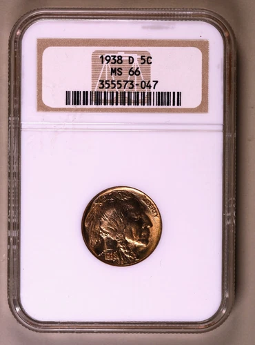 1938-D Buffalo Nickel NGC MS66 ***RARE ORIGINAL COIN***
