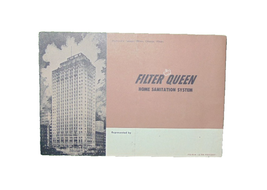 Vtg 1966 FILTER QUEEN Instruction Manual HOME SANITATION SYSTEM Vacuum Cleaner