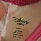 Disney Baby Minnie Mouse White Pink Cotton Knit Romper One-Piece Snap 3-6M — photo 5