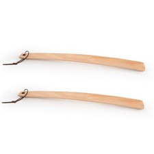 Shoe Lifting Wearing Helper Tool Convenient Applicator Natural Wood Shoehorn