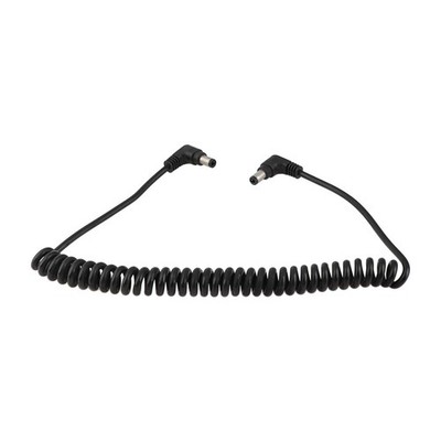 2371 Coiled DC 2.5mm To 2.5mm Power Cable RightAngle Connector Wire Cord