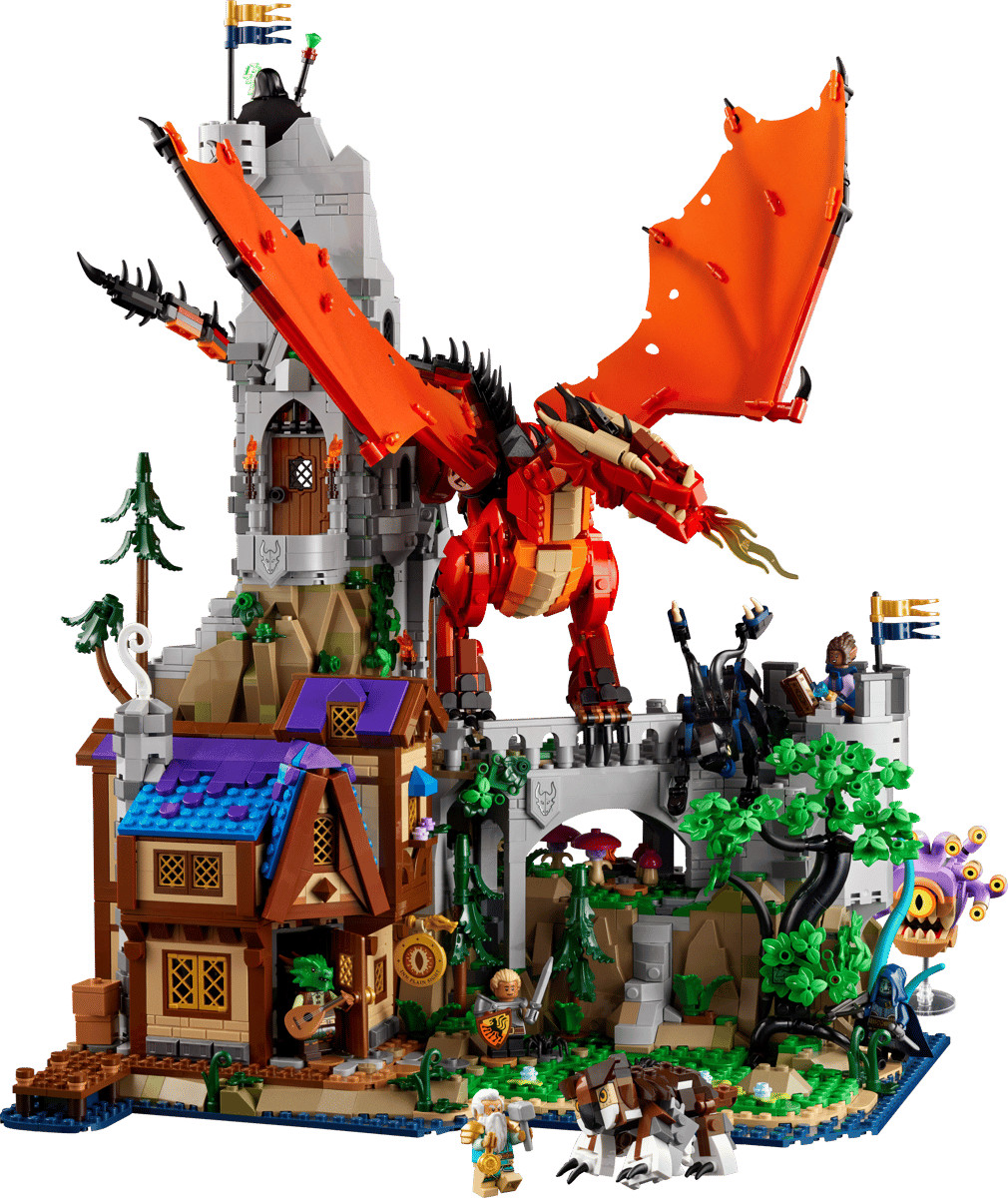 Dungeons Dragons Red Dragon Tale 3745PCS Castle Dragon Building Blocks Set