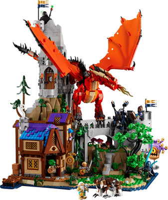 Dungeons Dragons Red Dragon Tale 3745PCS Castle Dragon Building Blocks Set
