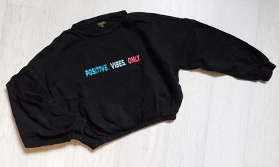 OVS Kids Sweatshirt kurz schwarz Aufdruck Gr 170