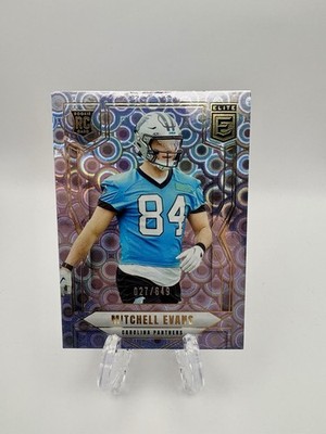 2025 Panini Donruss Elit Mitchell Evans #194 Lavender Pyramids /649 Panthers