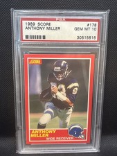 ? 1989 Score Football Anthony Miller (Rookie Card) (#178) PSA 10 Gem Mint RC. rookie card picture