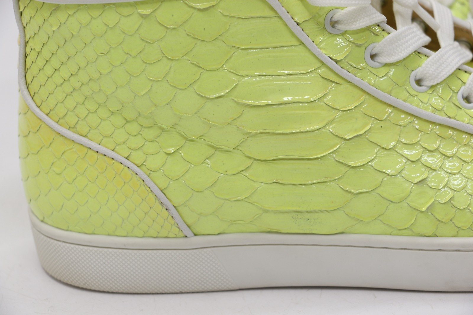 Christian Louboutin Python Trim Embellishment Sne… - image 4