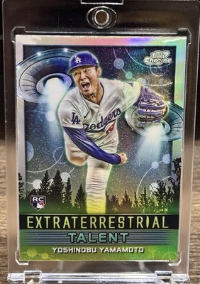 Yoshinobu Yamamoto Rookie 2024 Topps Extraterrestrial Talent Silver NM/Mjnt   