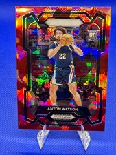 2024 Panini Prizm Draft Picks Anton Watson Red Ice RC #76 Lakers