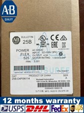 New Allen Bradley 25B-D4P0N114 /A Powerflex 525 AC Drive 2HP Surplus SEALED