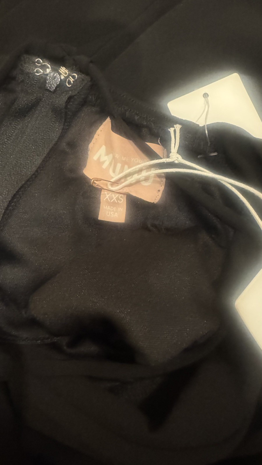 NWT Show Me Your Mumu Dress in Black with Sheer Overlay and Racerback XXS