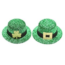 ST Patrick's Green Hair Clip Barrette ST. Patricks Day Decorations Cosplay Hat