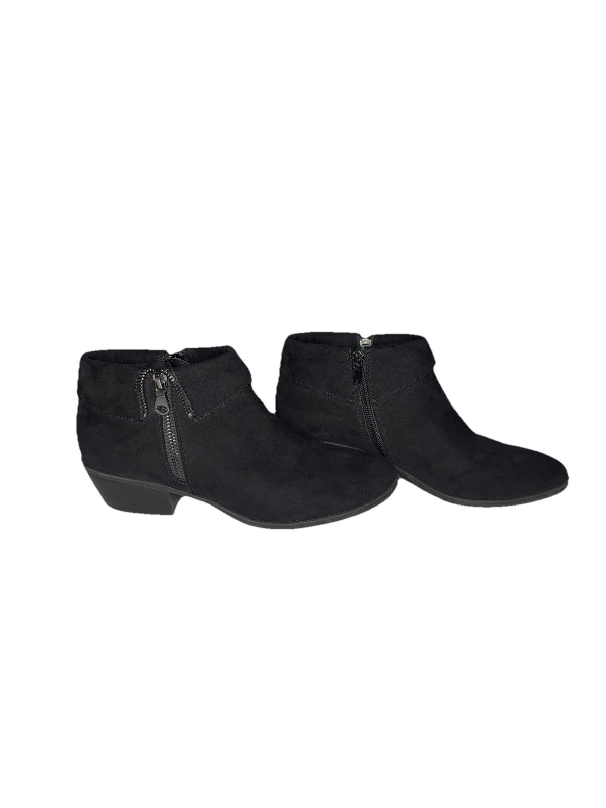 XAppeal Women’s Black Suede Zip Ankle Boots Size 7 1/2 Lightly Used No Box