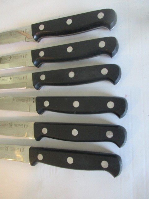 J.A. Henckels International EVERSHARP Stainless Steel KNIFE SET & WOODEN BLOCK