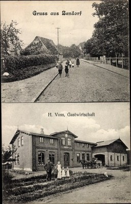 Postcard Bendorf in Holstein, street party, restaurant - 10542589