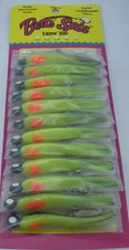 Betts 025ST-29N 1/4 Oz Beetle Spin Split Tail Bk Stripe/Chr/Or Card of 12