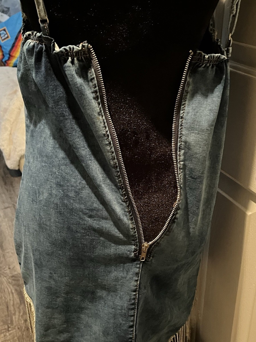 Fashion Nova Downtown denim mini dress XL View 4