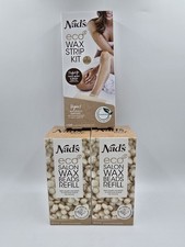 Nad's Wax Bundle-Includes 2 Eco Salon Wax Beads Refill  1 Box Eco Wax Strip Kit