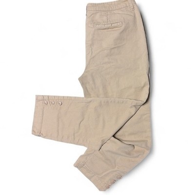 Chadwick's Tan Peddle Pusher Button Cuff Crop Pant size 10