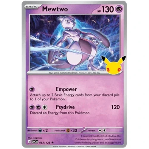 Mewtwo 063/128 30th Celebration Holo