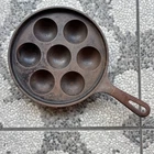 Vintage Griswold No. 32 Cast Iron Aebleskiver Pan 962 Erie PA Danish Cake 7 Cup