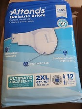 Attends Adult Diapers Bariatric Underwear Overnight Heavy XXL 2XL 12 Count