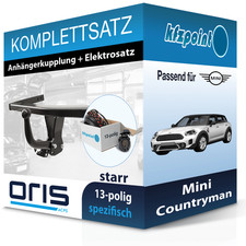 ORIS Anhängekupplung starr und CONWYS E-Satz 13polig für Mini Countryman 16- neu