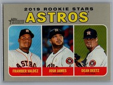 2019 Topps Heritage Rookie Stars Framber Valdez Josh James Dean Deetz #400 (RC)