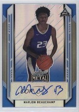 2021-22 Leaf Metal Blue Rainbow 5/50 MarJon Beauchamp #BA-MJB Auto ni4