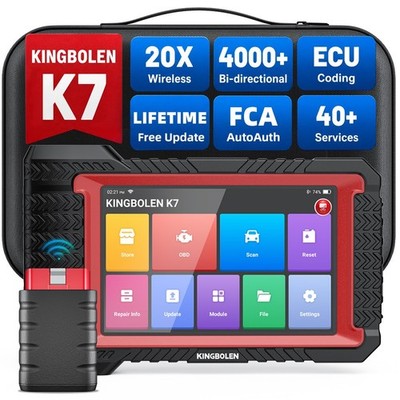 2026 Kingbolen K7 Car Diagnostic Scan Tool Full System OBD2 Scanners ECU Coding
