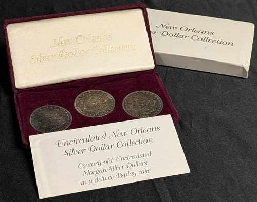 US Coins Morgan BU New Orleans Silver Dollar Set 1883 1884 1885 NO RESERVE!